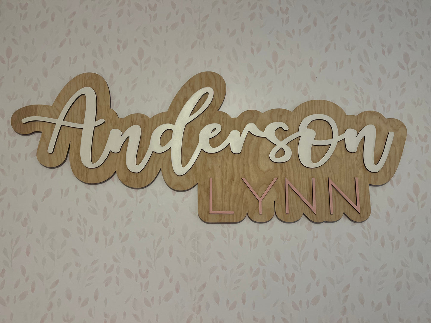Double Layer Nursery Sign: Anderson Lynn