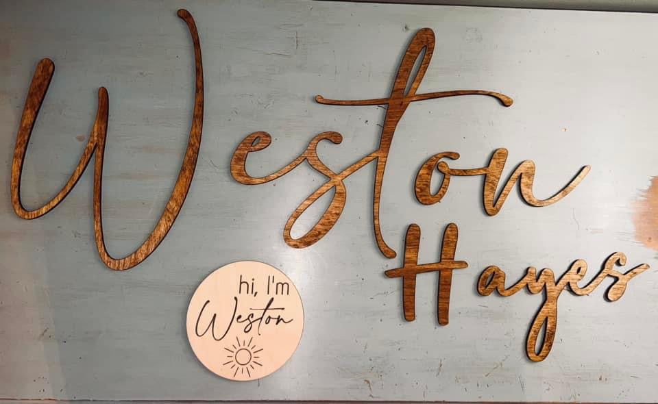 Stand alone name sign