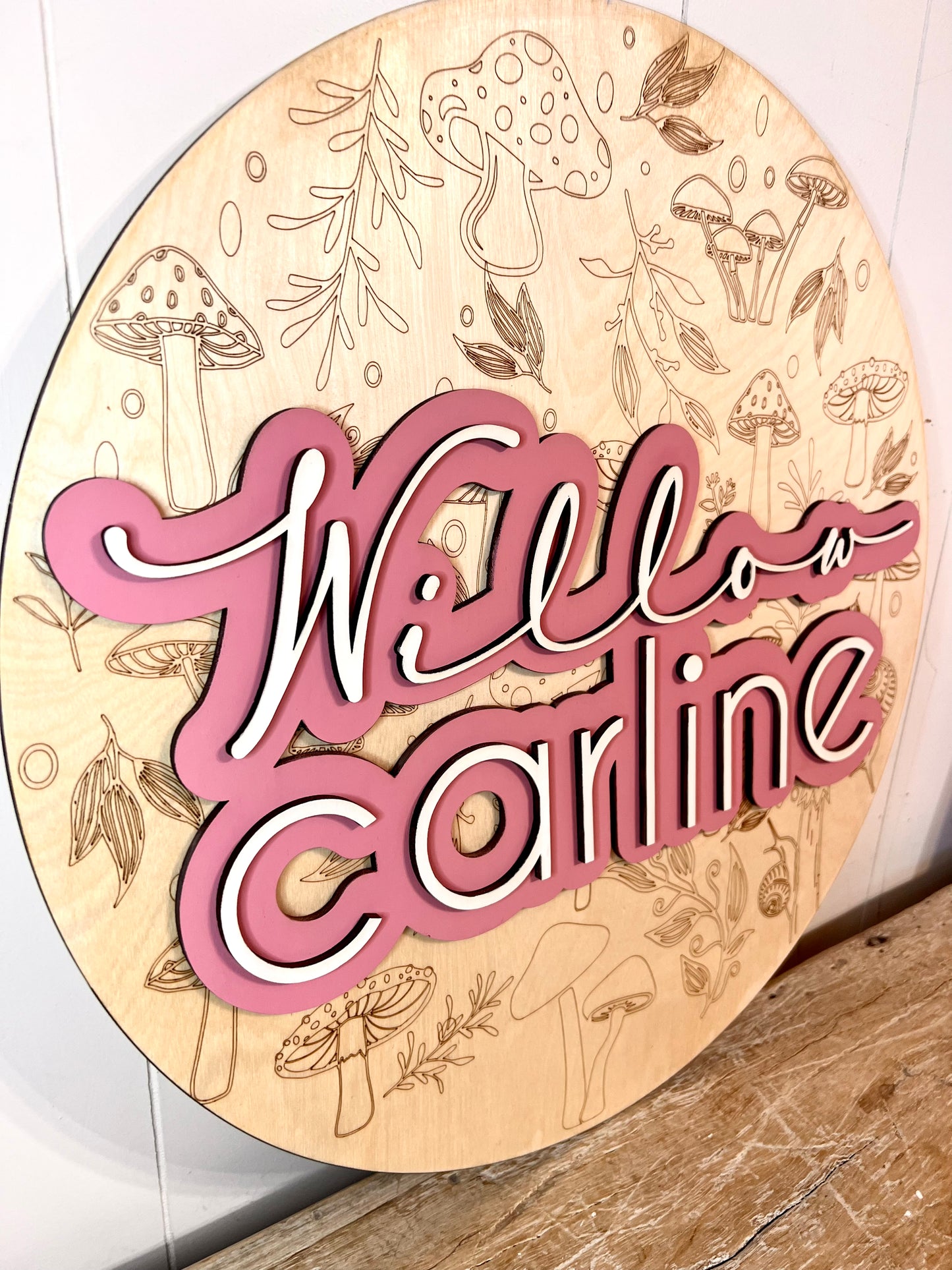 Mushroom Nursery Sign