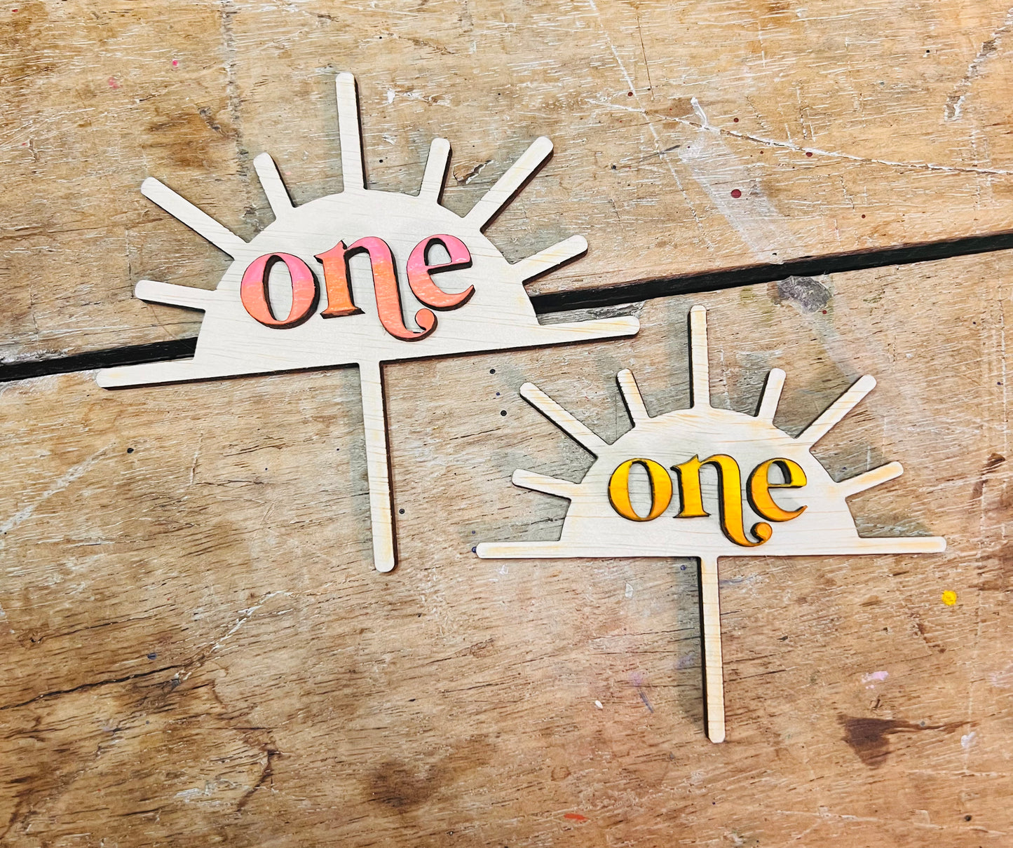 sunshine first birthday cake topper