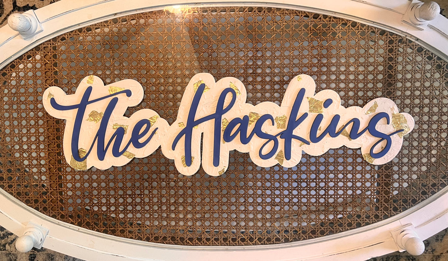 Double Layer last name sign