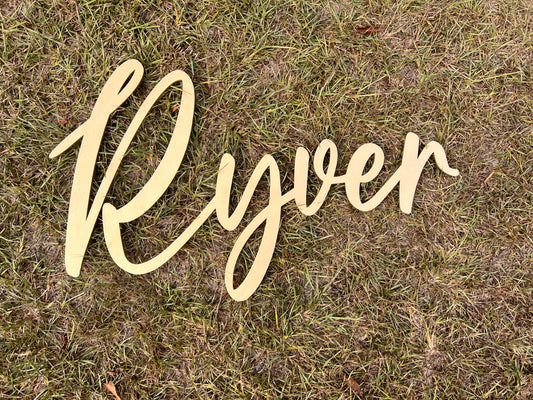 Cut out Name sign