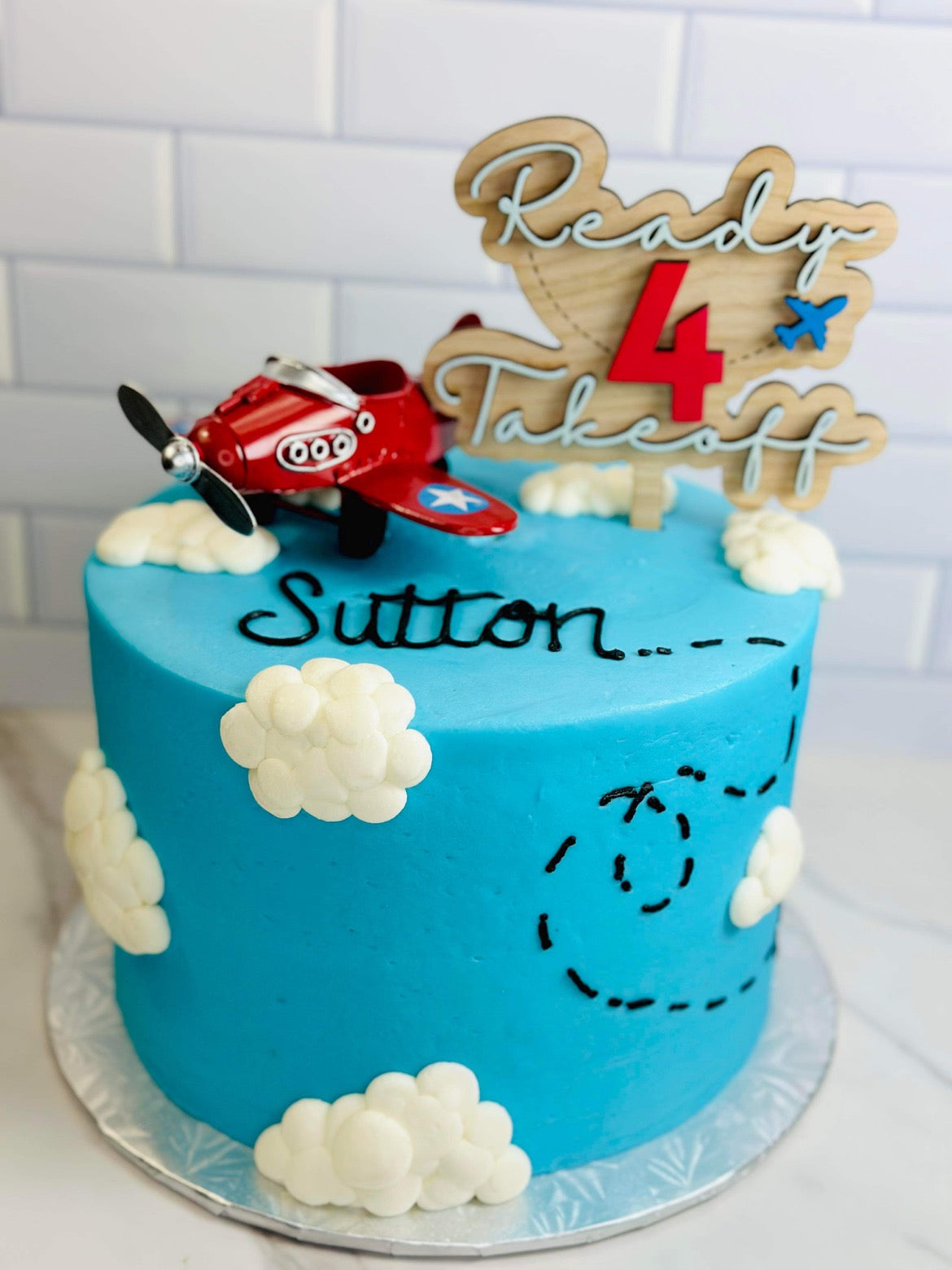 Ready 4 takeoff cake topper