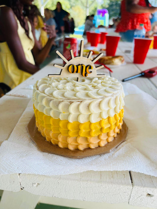 sunshine first birthday cake topper