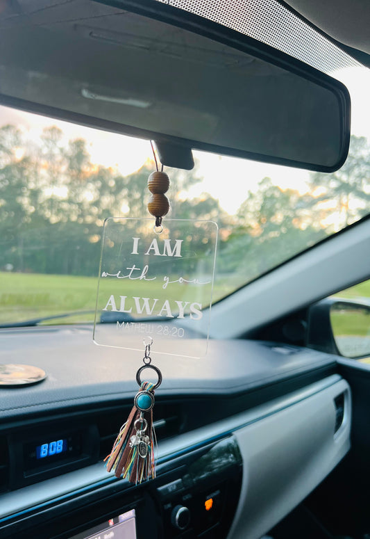 I am with you always car charm