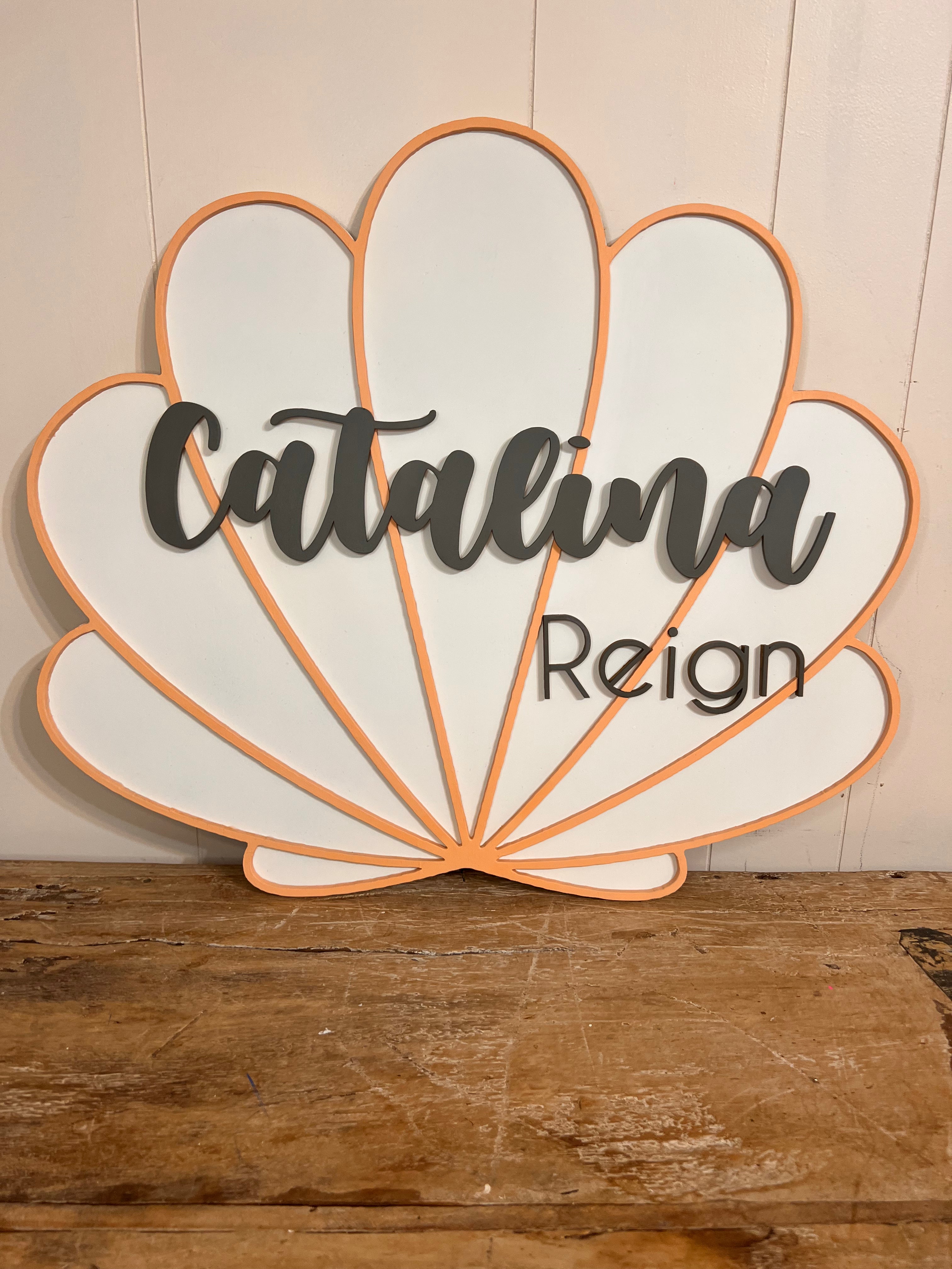 Shell nursery sign – Chilton Grove