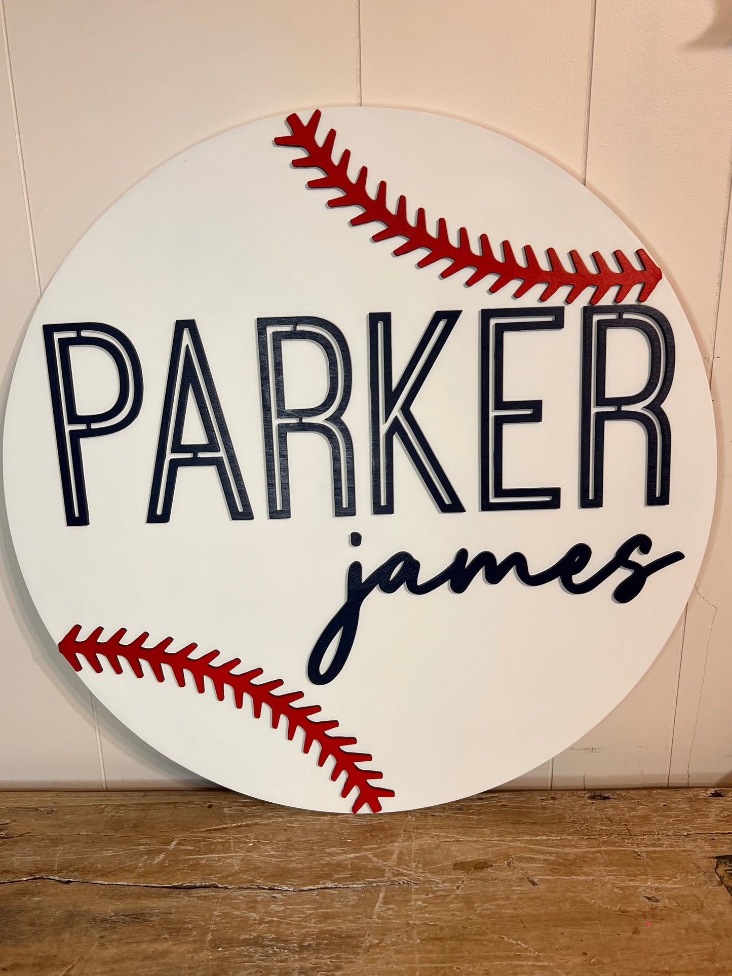 Baseball nursery sign