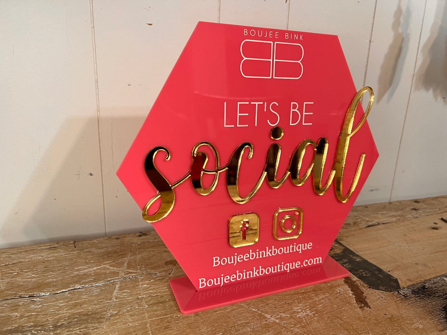 Let’s be social sign